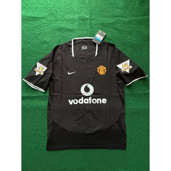 Diego Forlan Manchester United 2003-2004 Away Black Retro Football Jersey